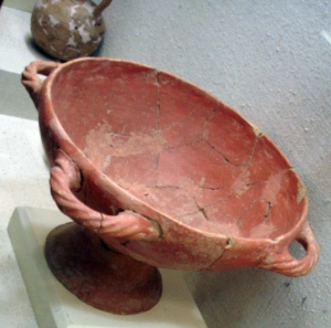 Large four handled pot with twisted handles, 2,500 BC - source Antalya Museum